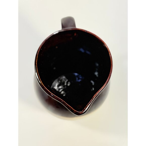 Roseville Stoneware Pitcher Vase RRP Made in USA. Beige/Brown Two Toned Farmhous - Picture 9 of 12